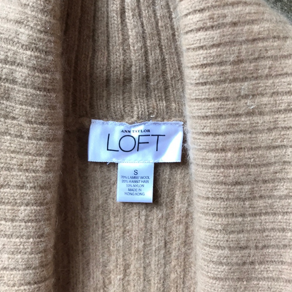 Ann Taylor Loft Wool Beige Sweater - Picture 2 of 6